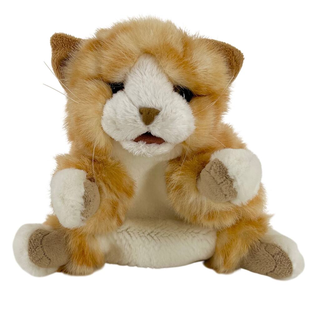 Folkmanis orange tabby cat puppet